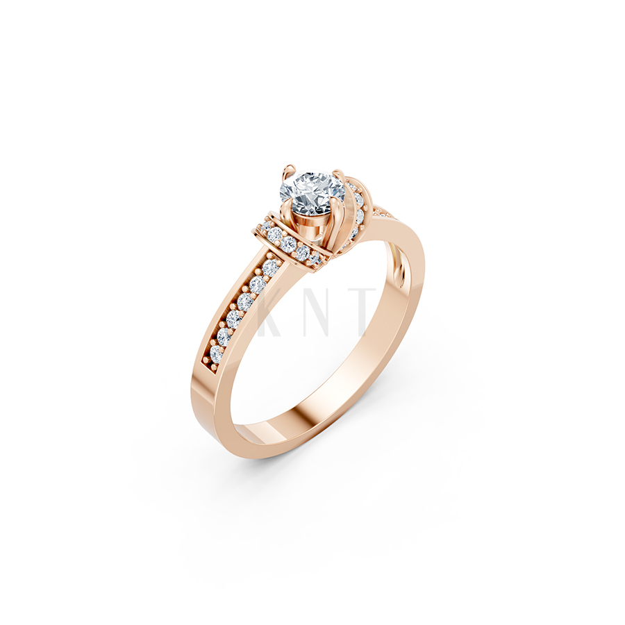 NHẪN ĐÍNH HÔN- R54 màu vàng hồng Rose Gold họa tiết ấn tượng, cá tính