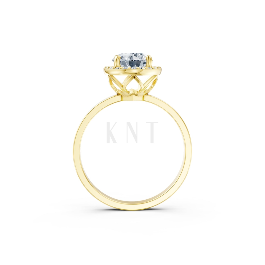 Nhẫn đính hôn LX2D màu Vàng Gold vàng 10K/14K/18K/607 cao cấp, thanh lịch