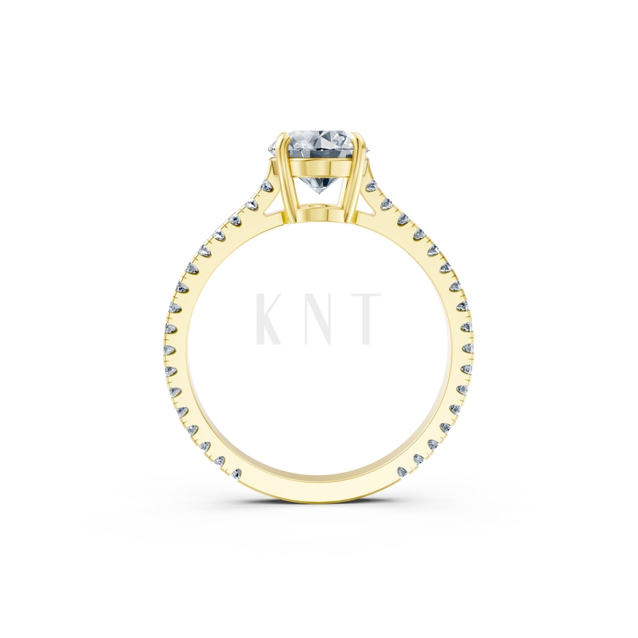 Nhẫn đính hôn LX4D màu Vàng Gold thiết kế phá cách, sang trọng