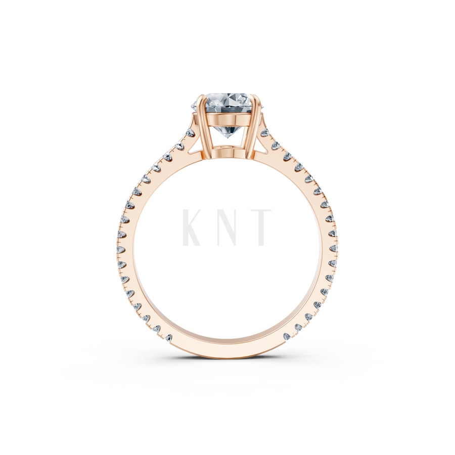 Nhẫn đính hôn LX4D màu vàng hồng Rose Gold vàng đẹp, kiểu dáng trẻ trung, độc đáo