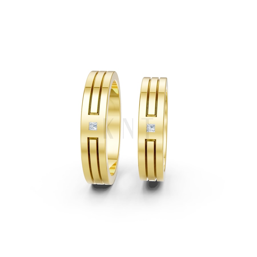 Nhẫn Cưới A100 Vàng Gold thiết kế phá cách, sang trọng