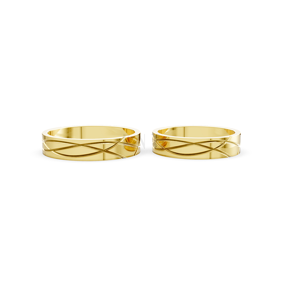 Nhẫn cưới A105 Vàng Gold vàng 10K/14K/18K/607 cao cấp, thanh lịch