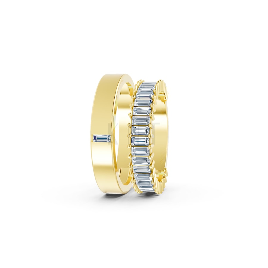 NHẪN CƯỚI A211 Vàng Gold vàng 10K/14K/18K/607 cao cấp, thanh lịch