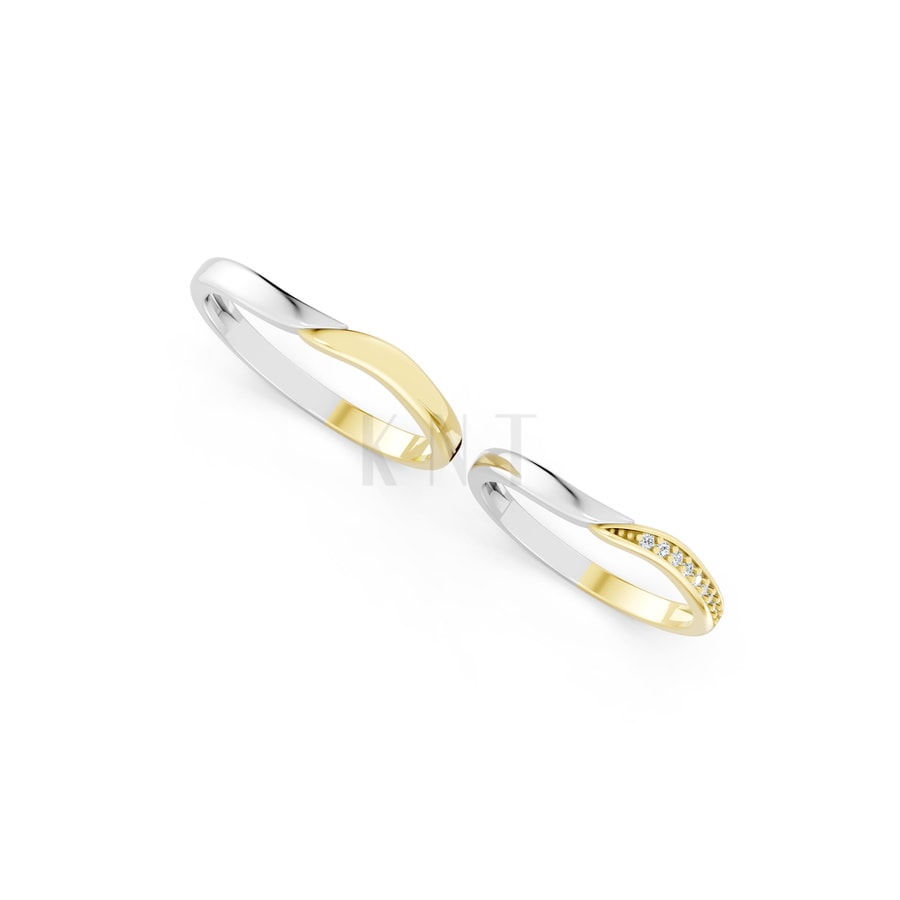 NHẪN CƯỚI A217 phối màu Dual Color phong cách trẻ trung, nổi bật