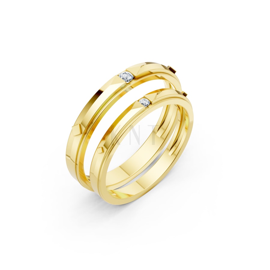 NHẪN CƯỚI A235 Vàng Gold thiết kế tinh tế, sang trọng