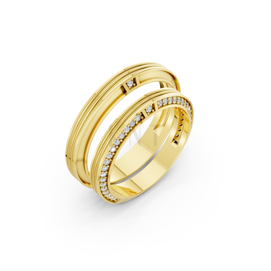 NHẪN CƯỚI A237 Vàng Gold thiết kế tinh tế, sang trọng