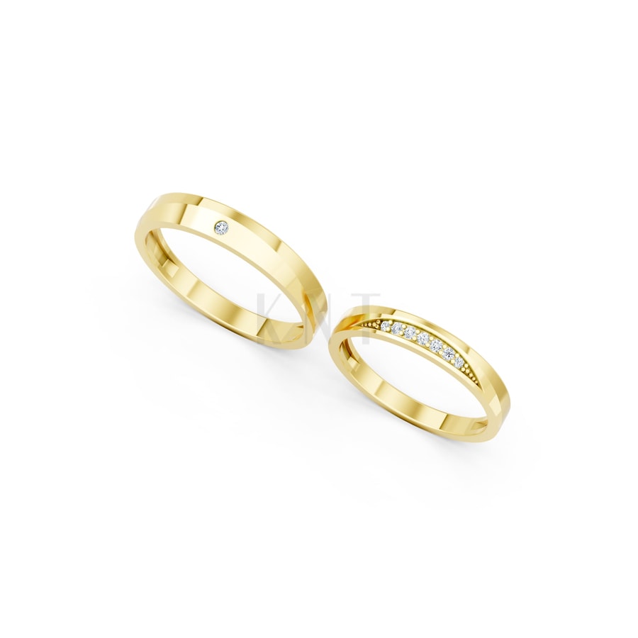 NHẪN CƯỚI A240 Vàng Gold thiết kế tinh xảo, độc đáo