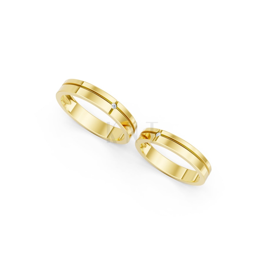 NHẪN CƯỚI A251 Vàng Gold thiết kế phá cách, sang trọng