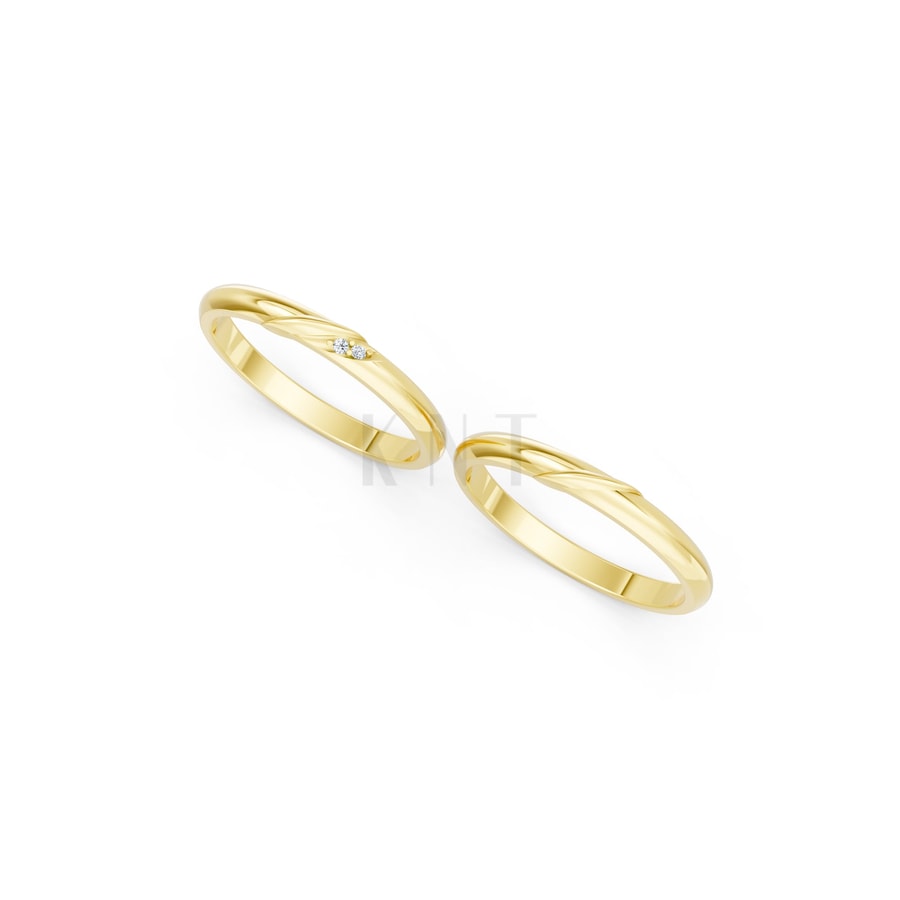 NHẪN CƯỚI A252 Vàng Gold thiết kế phá cách, sang trọng