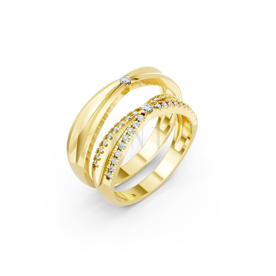 NHẪN CƯỚI A256 Vàng Gold thiết kế tinh tế, sang trọng