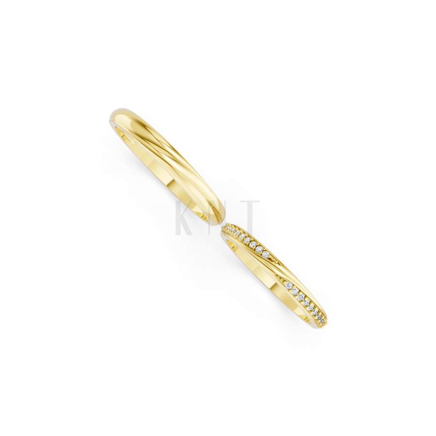 Nhẫn cưới H128 Vàng Gold thiết kế tinh xảo, độc đáo