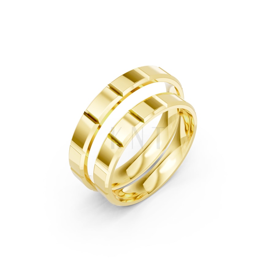 Nhẫn cưới H60 Vàng Gold thiết kế tinh tế, sang trọng