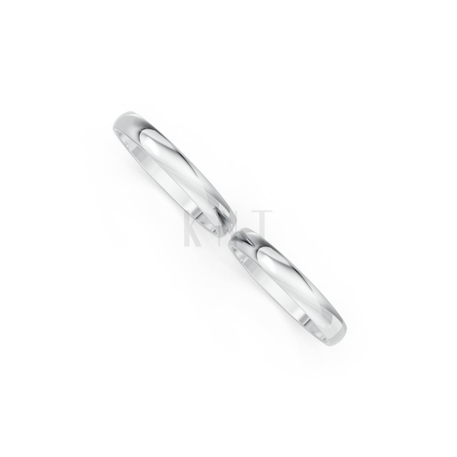 Nhẫn cưới H76 vàng trắng White Gold kiểu dáng cá tính, hiện đại