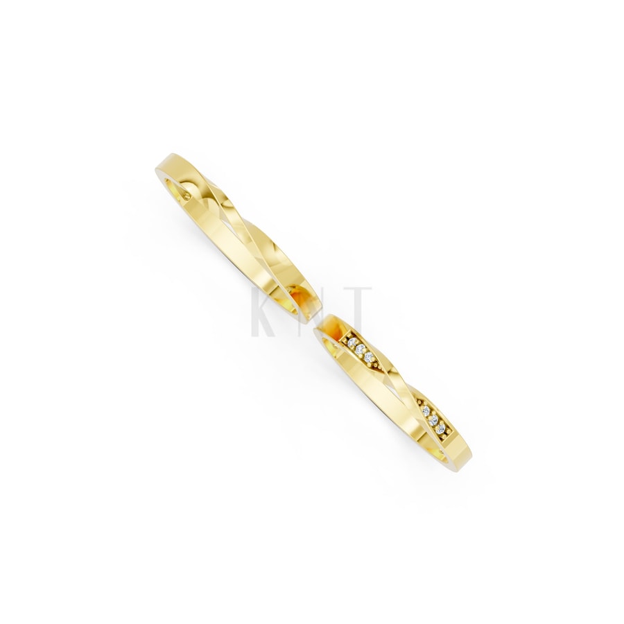 Nhẫn cưới H90 Vàng Gold thiết kế tinh xảo, độc đáo