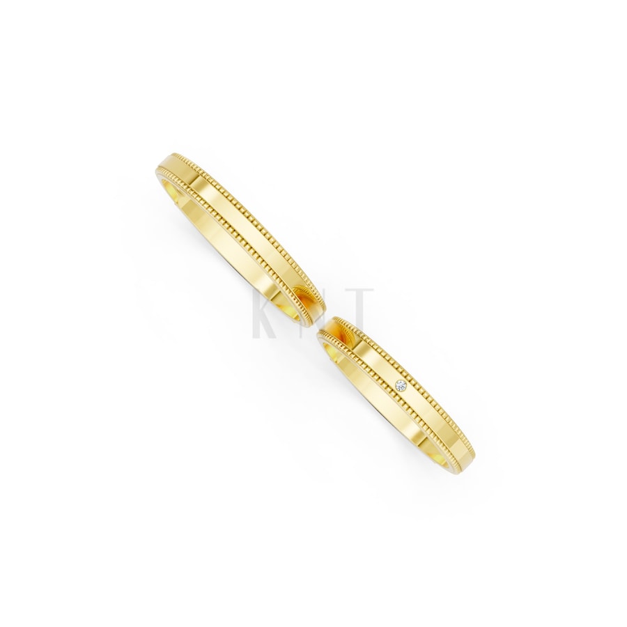 Nhẫn cưới H95 Vàng Gold vàng 10K/14K/18K/607 cao cấp, thanh lịch