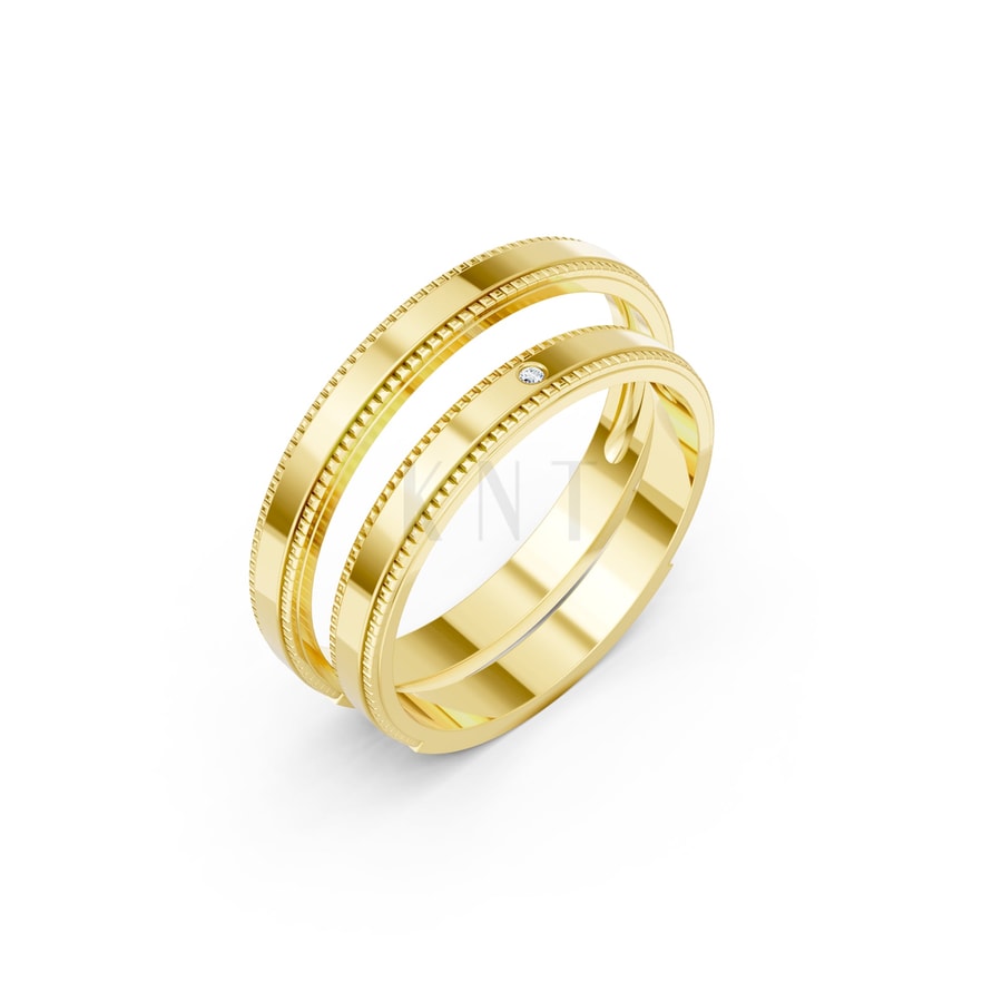 Nhẫn cưới H95 Vàng Gold thiết kế tinh tế, sang trọng