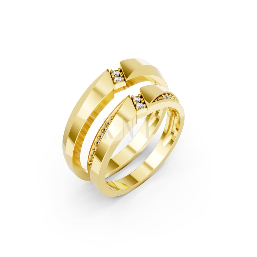 Nhẫn cưới K21 Vàng Gold thiết kế tinh tế, sang trọng