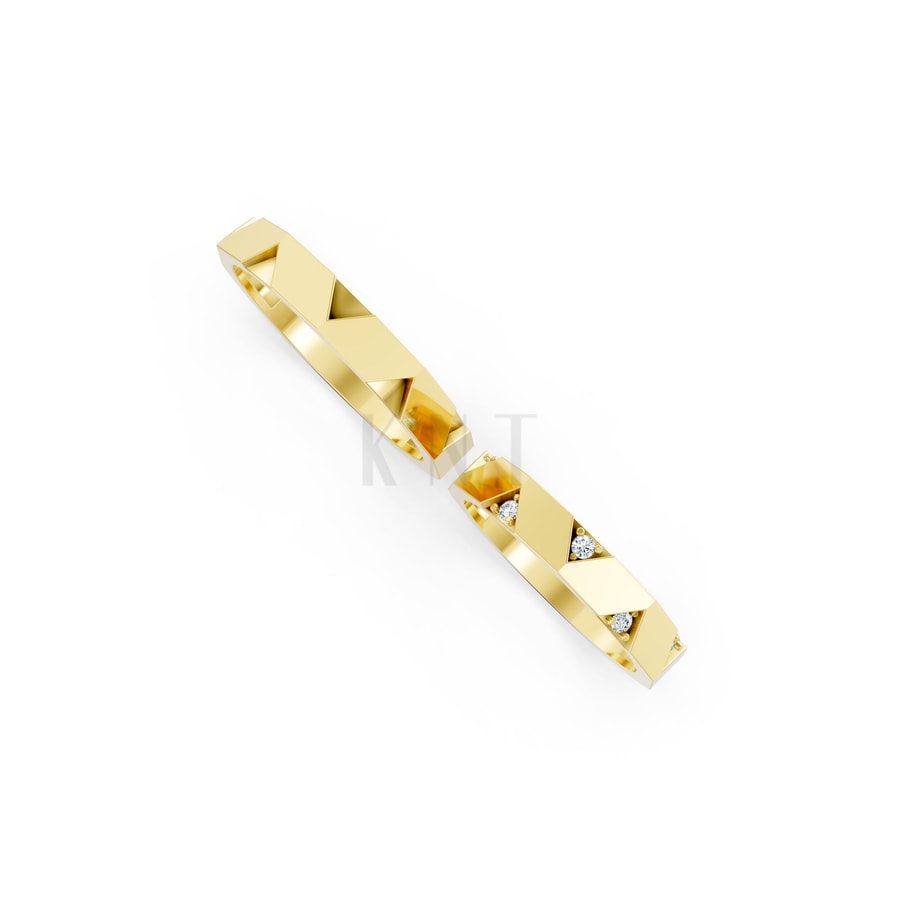 Nhẫn cưới K27 Vàng Gold vàng 10K/14K/18K/607 cao cấp, thanh lịch