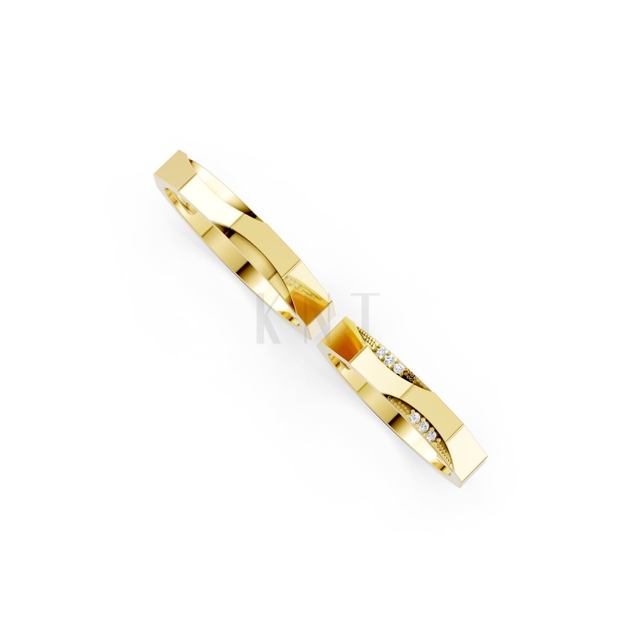 Nhẫn cưới K28 Vàng Gold thiết kế tinh xảo, độc đáo