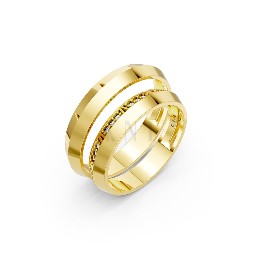 Nhẫn cưới K29 Vàng Gold thiết kế tinh tế, sang trọng