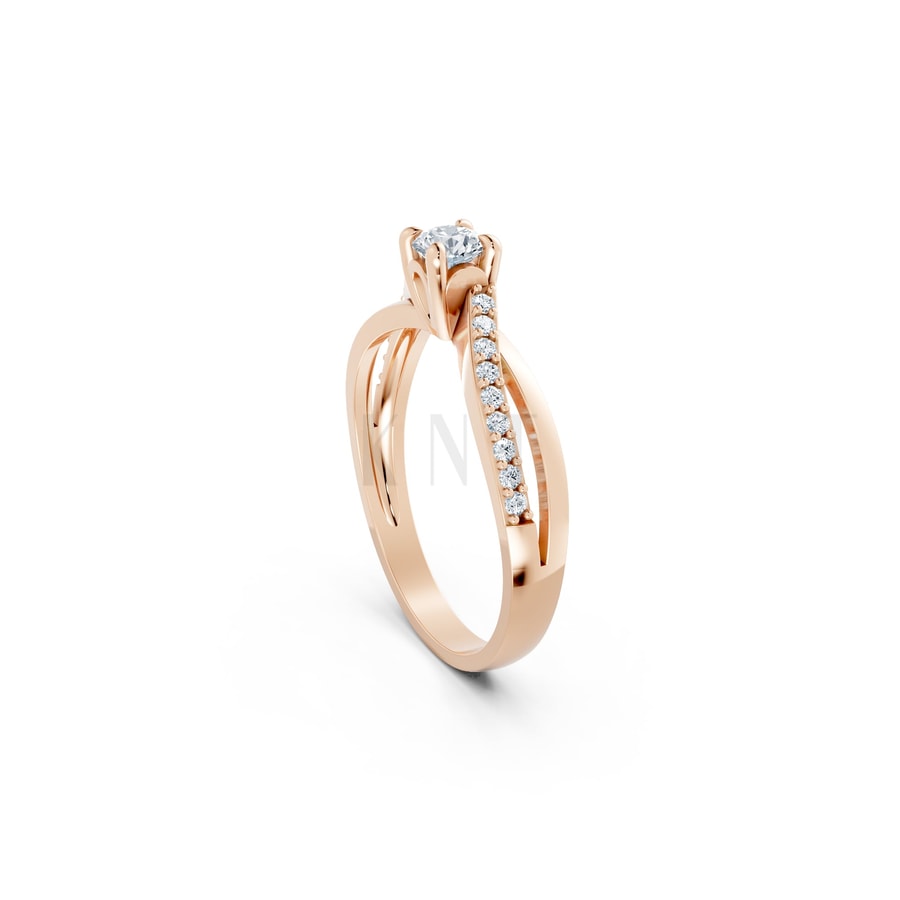 NHẪN ĐÍNH HÔN – R7 vàng hồng Rose Gold phong cách trẻ trung, nổi bật