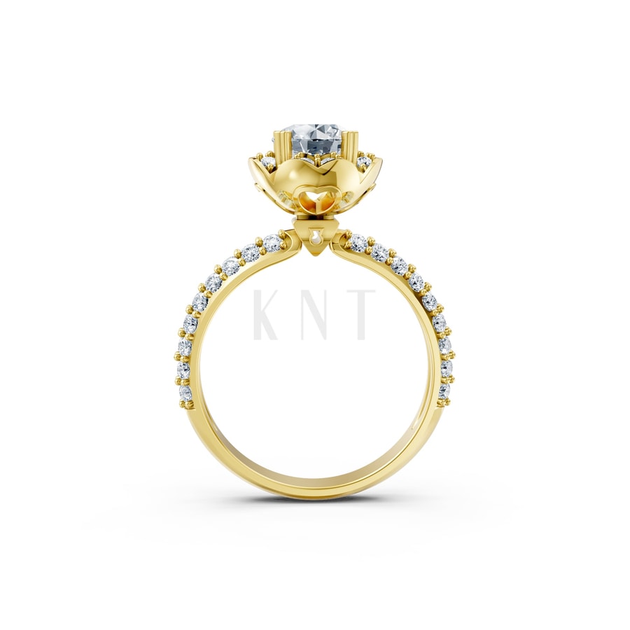 Nhẫn đính hôn Paris TBR16 Vàng Gold thiết kế phá cách, sang trọng