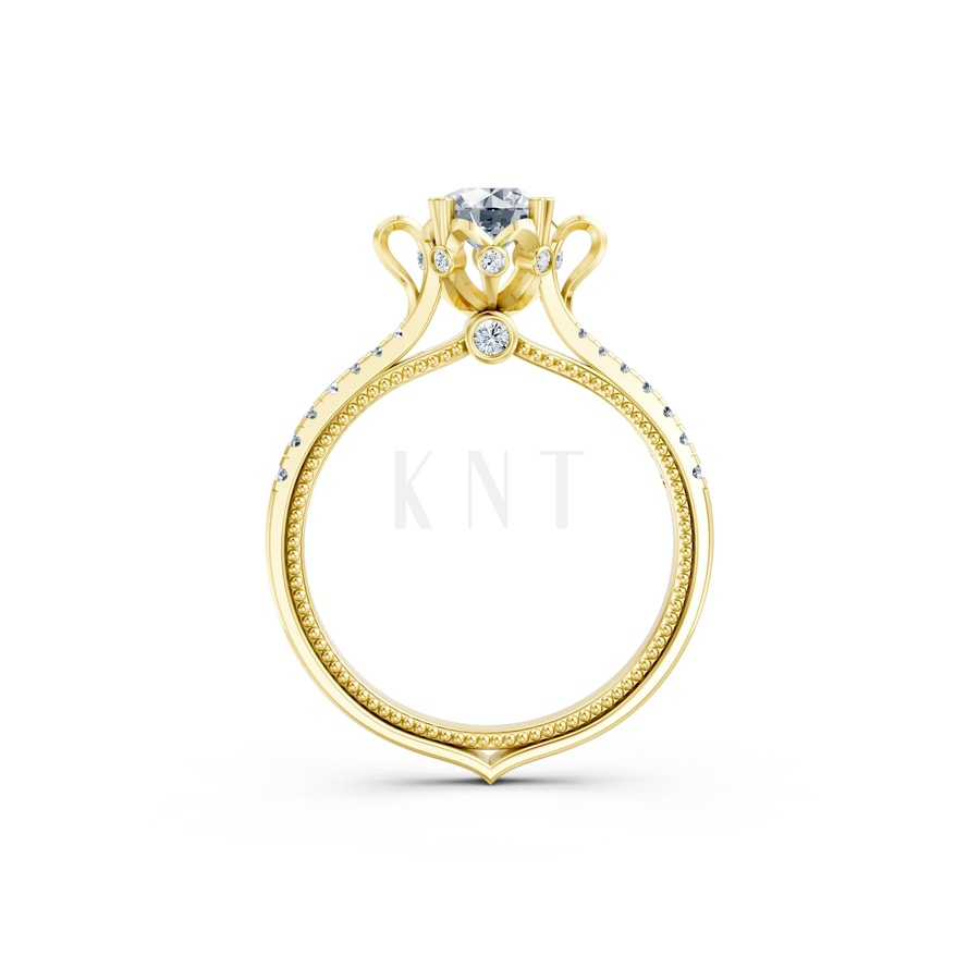 Nhẫn đính hôn Paris TBR18 Vàng Gold vàng 10K/14K/18K/607 cao cấp, thanh lịch