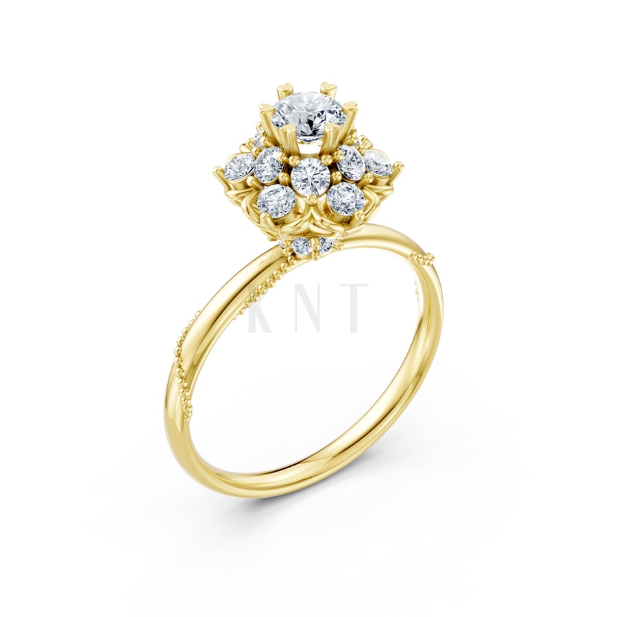 Nhẫn đính hôn Paris TBR19 Vàng Gold thiết kế tinh tế, sang trọng