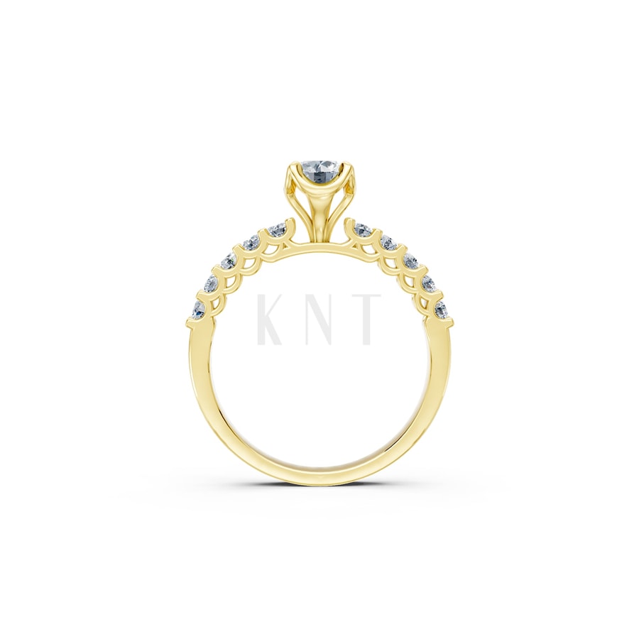 Nhẫn đính hôn đá cao cấp R258 Vàng Gold thiết kế tinh xảo, độc đáo