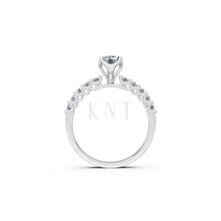 Nhẫn đính hôn đá cao cấp R258 vàng trắng White Gold thiết kế trẻ trung, hiện đại