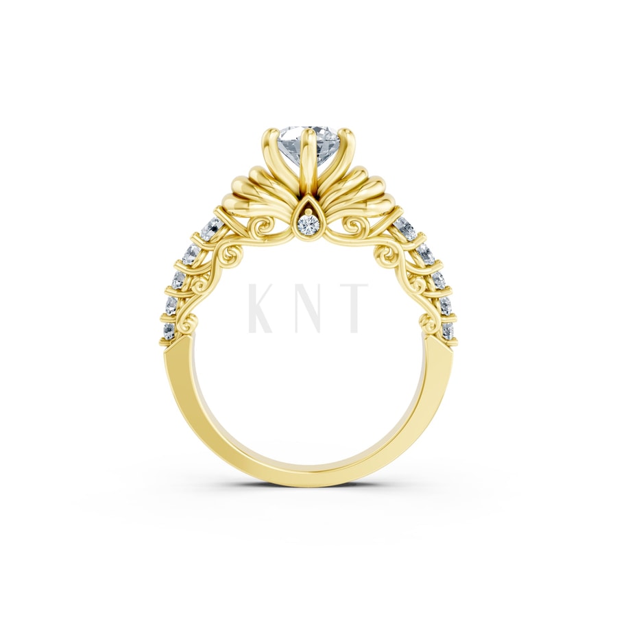 Nhẫn đính hôn đá cao cấp R418 – ADA Vàng Gold vàng 10K/14K/18K/607 cao cấp, thanh lịch