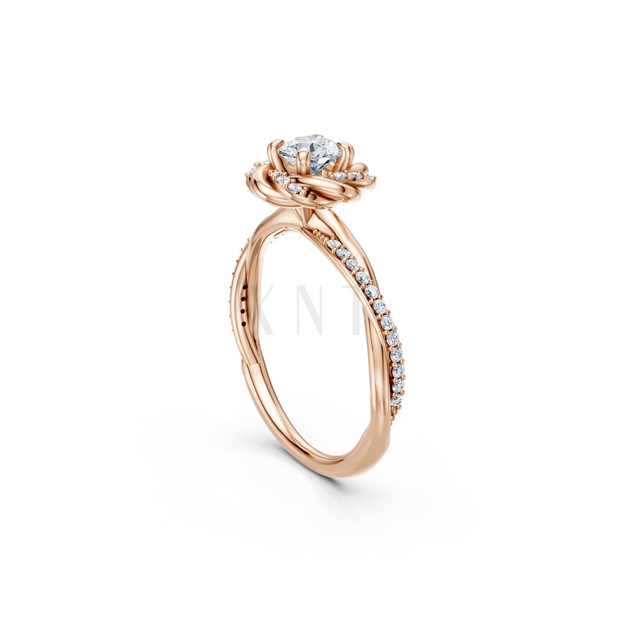 Nhẫn đính hôn R446 – SEOUL vàng hồng Rose Gold vàng đẹp, kiểu dáng trẻ trung, độc đáo