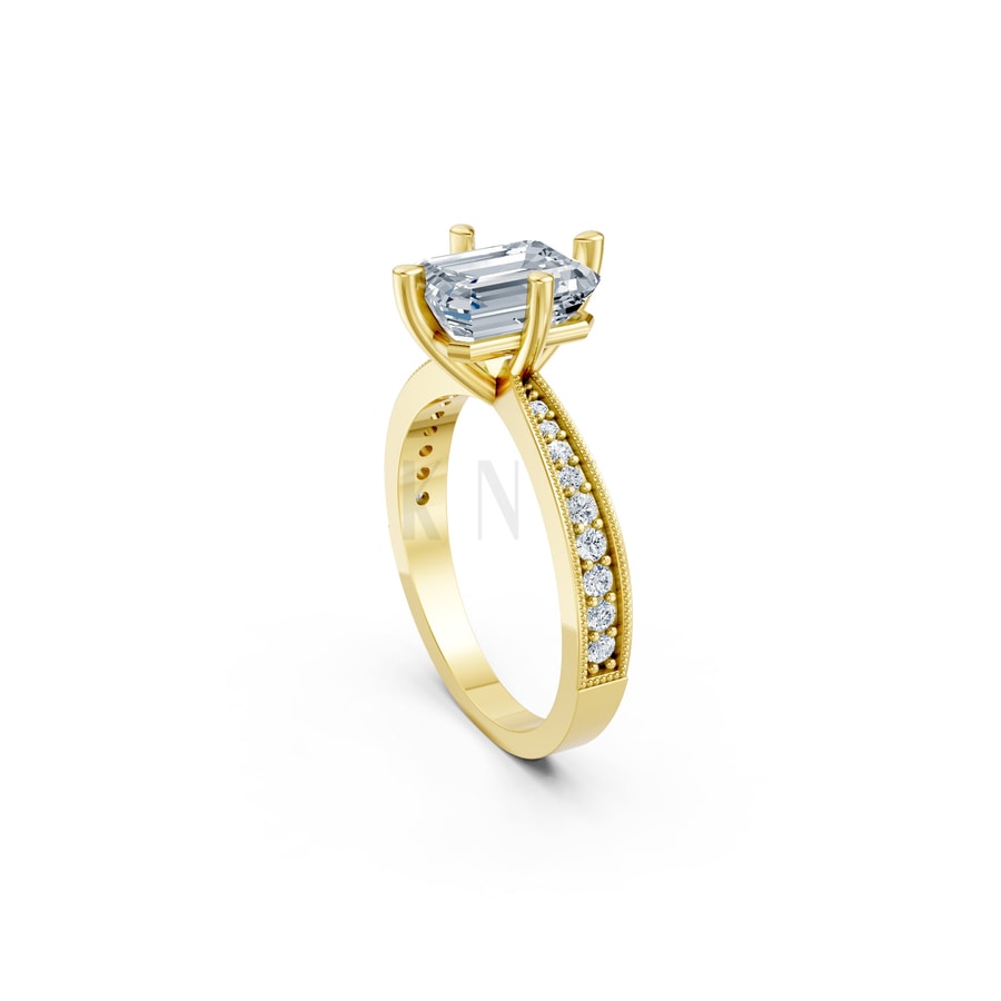 Nhẫn đính hôn đá Moissanite RM11 – ARABELLA Vàng Gold thiết kế phá cách, sang trọng