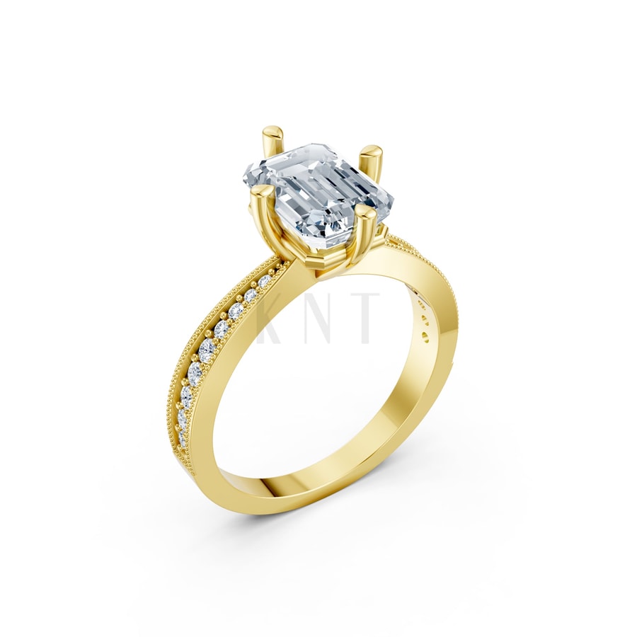 Nhẫn đính hôn đá Moissanite RM11 – ARABELLA Vàng Gold thiết kế tinh tế, sang trọng