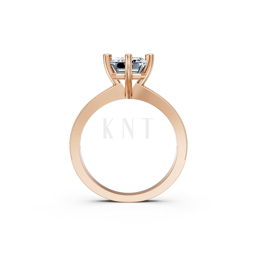 Nhẫn đính hôn đá Moissanite RM11 – ARABELLA vàng hồng Rose Gold vàng đẹp, kiểu dáng trẻ trung, độc đáo
