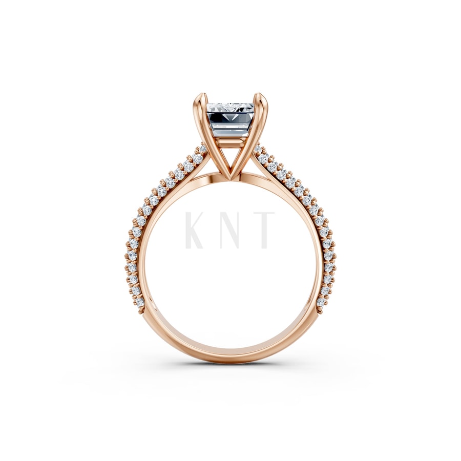 Nhẫn đính hôn đá Moissanite RM18 – ANYA vàng hồng Rose Gold vàng đẹp, kiểu dáng trẻ trung, độc đáo