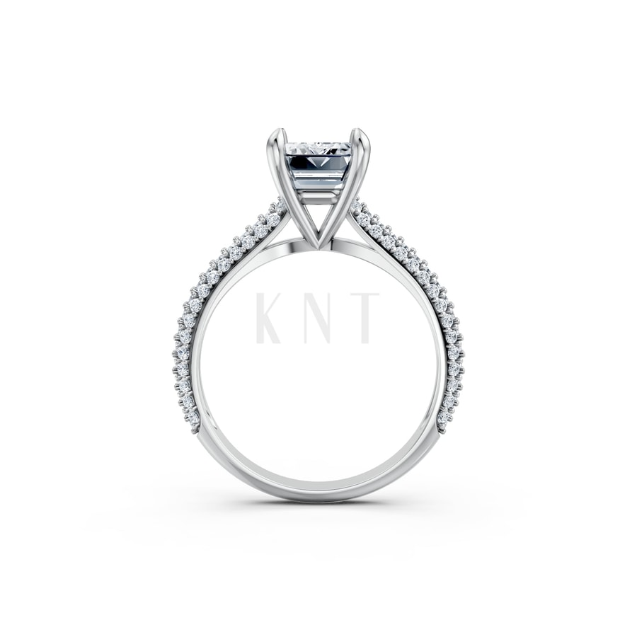 Nhẫn đính hôn đá Moissanite RM18 – ANYA vàng trắng White Gold kiểu dáng cá tính, hiện đại