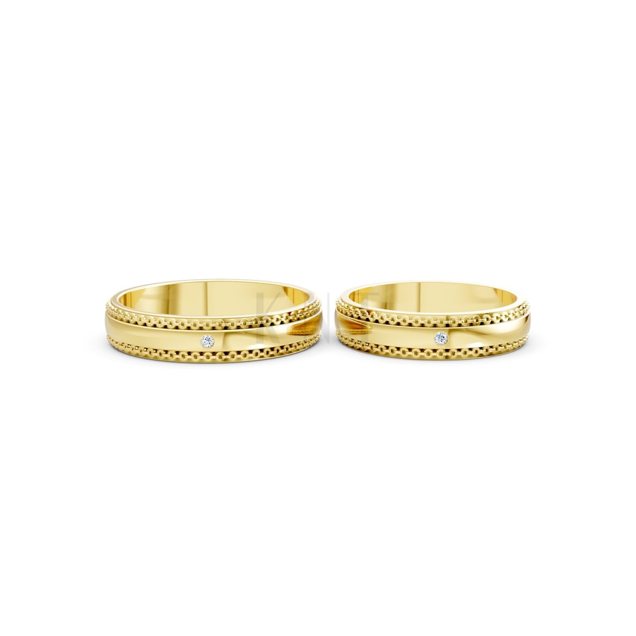 Nhẫn cưới A151 Vàng Gold thiết kế phá cách, sang trọng