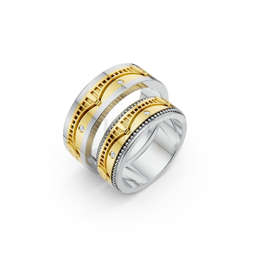 Nhẫn Cưới Collab Hungary – CL33 phối màu Dual Color họa tiết ấn tượng, cá tính