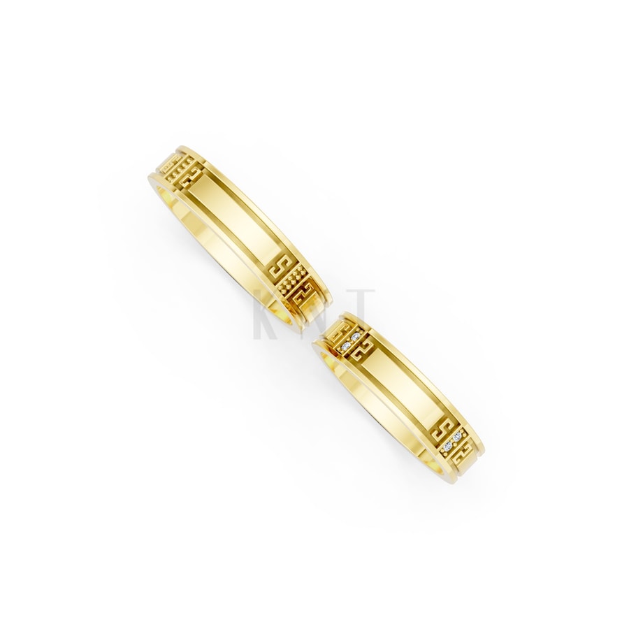 Nhẫn cưới E889 Vàng Gold thiết kế tinh xảo, độc đáo