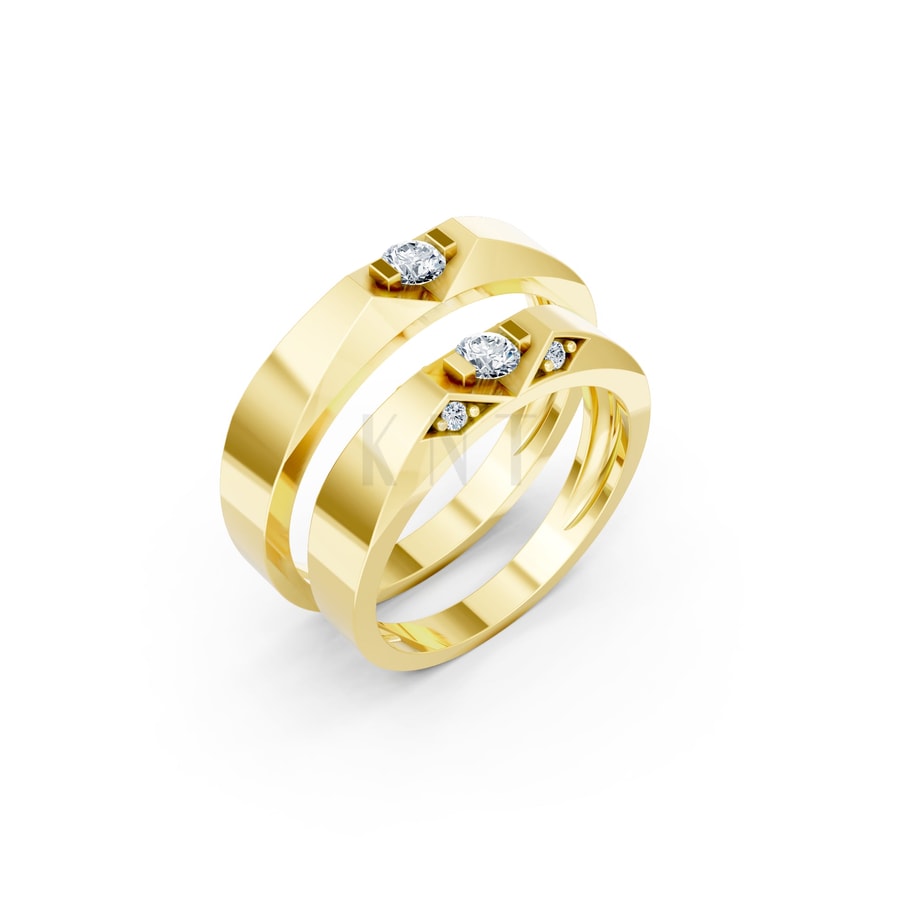 Nhẫn cưới E890 Vàng Gold thiết kế tinh tế, sang trọng