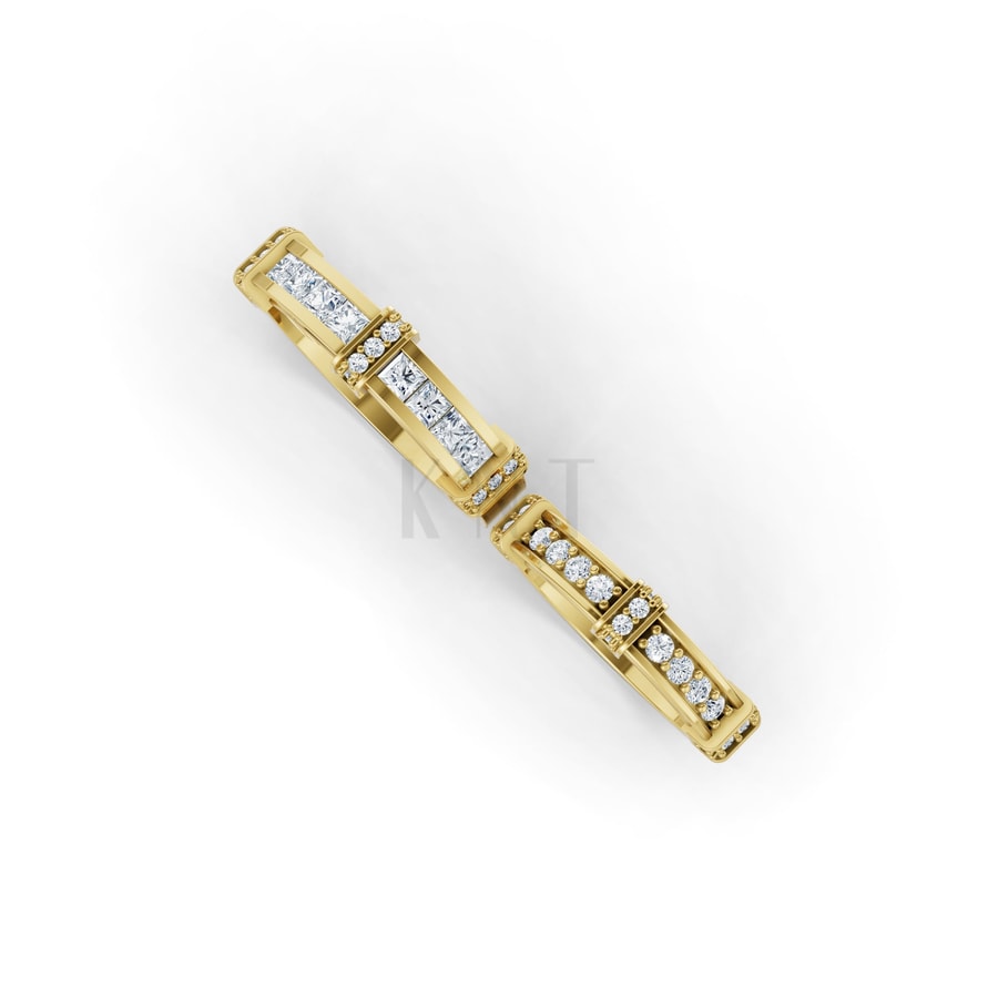 Nhẫn cưới F318 Vàng Gold thiết kế phá cách, sang trọng