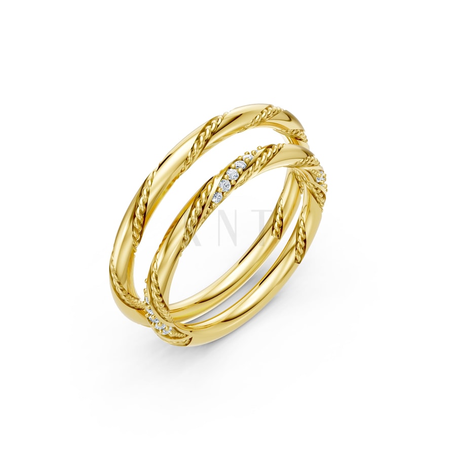 Nhẫn cưới H69 Vàng Gold thiết kế tinh tế, sang trọng