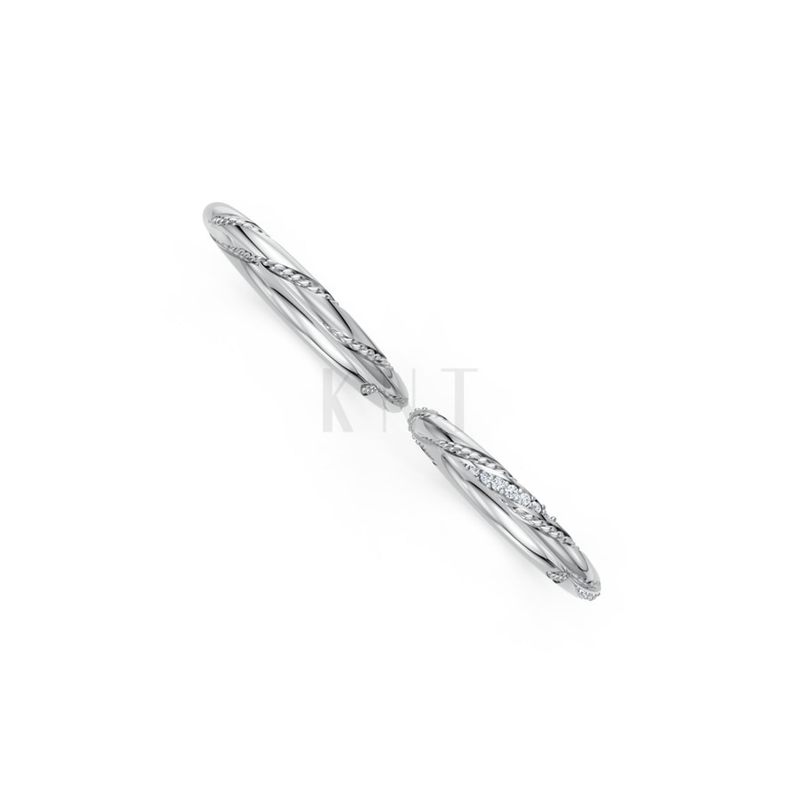 Nhẫn cưới H69 vàng trắng White Gold vàng sáng, đường nét sắc sảo, tinh tế