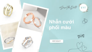 Top 7 mẫu nhẫn cưới phối màu hot nhất hiện nay