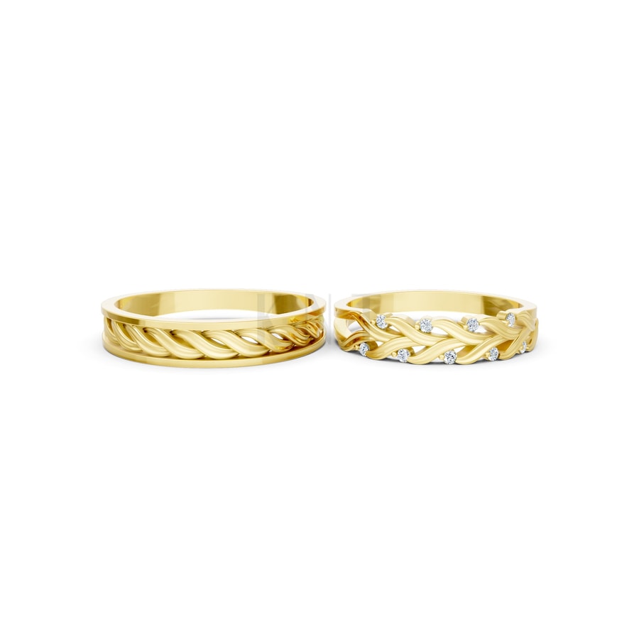 Nhẫn cưới S220 Vàng Gold vàng 10K/14K/18K/607 cao cấp, thanh lịch