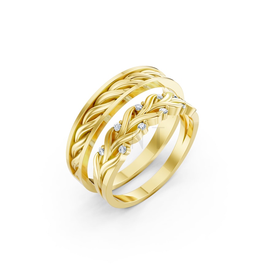 Nhẫn cưới S220 Vàng Gold thiết kế tinh tế, sang trọng