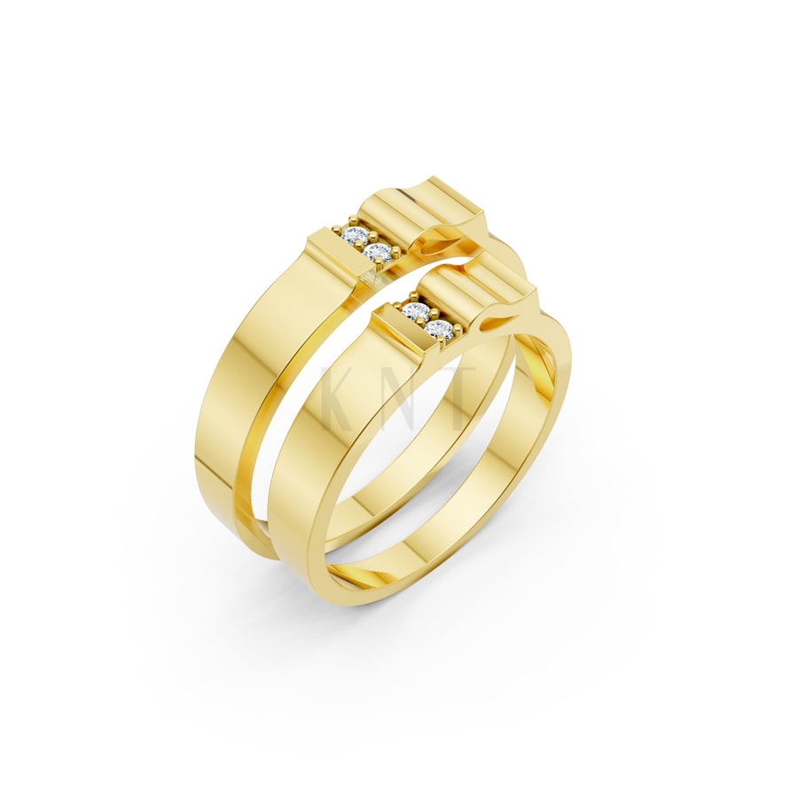 Nhẫn cưới S224 Vàng Gold thiết kế tinh tế, sang trọng