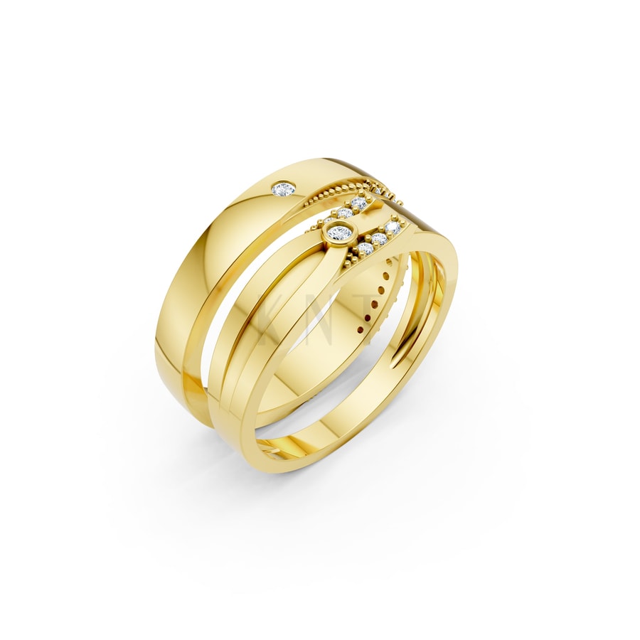 Nhẫn cưới S227 Vàng Gold thiết kế tinh tế, sang trọng