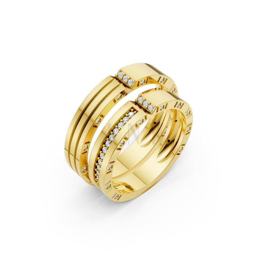 Nhẫn cưới S228 Vàng Gold thiết kế tinh tế, sang trọng